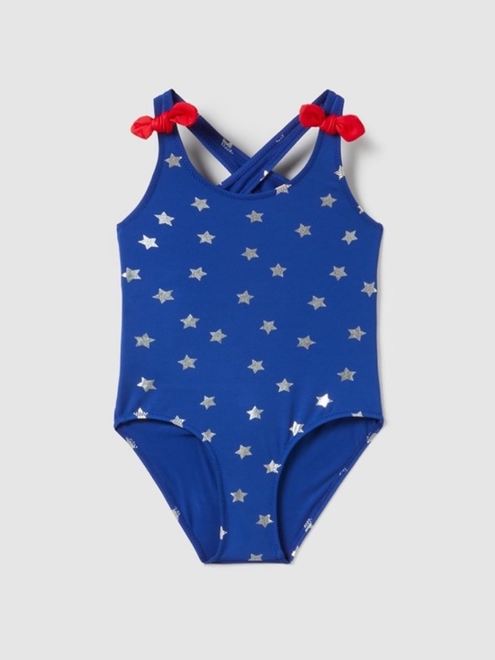 Zara Other - NWOT ZARA Kids Star One-Piece Swimsuit With Red Bow Straps